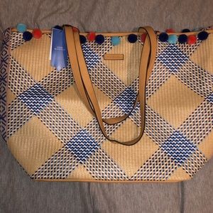 Vera Bradley Straw Beach Tote